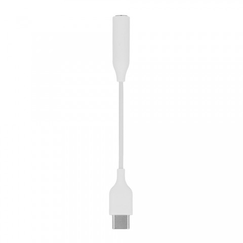 Perėjimas USB C - 3.5mm (K-L) 0.2m (tinka Samsung S20, S21, S22) baltas (white)